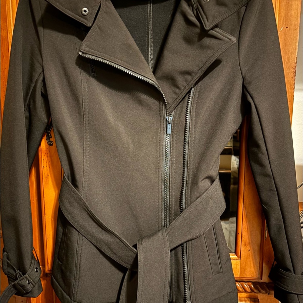 Kenneth Cole Reaction Black Moto Style Jacket – Belted – XS